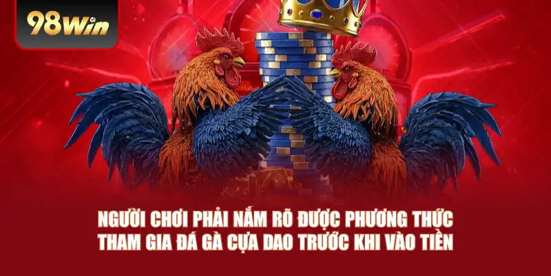 Người chơi phải nắm rõ được phương thức tham gia đá gà cựa dao trước khi vào tiền